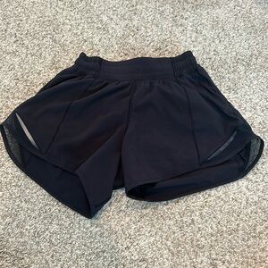 Lululemon hotty hot athletic shorts, barely worn, black